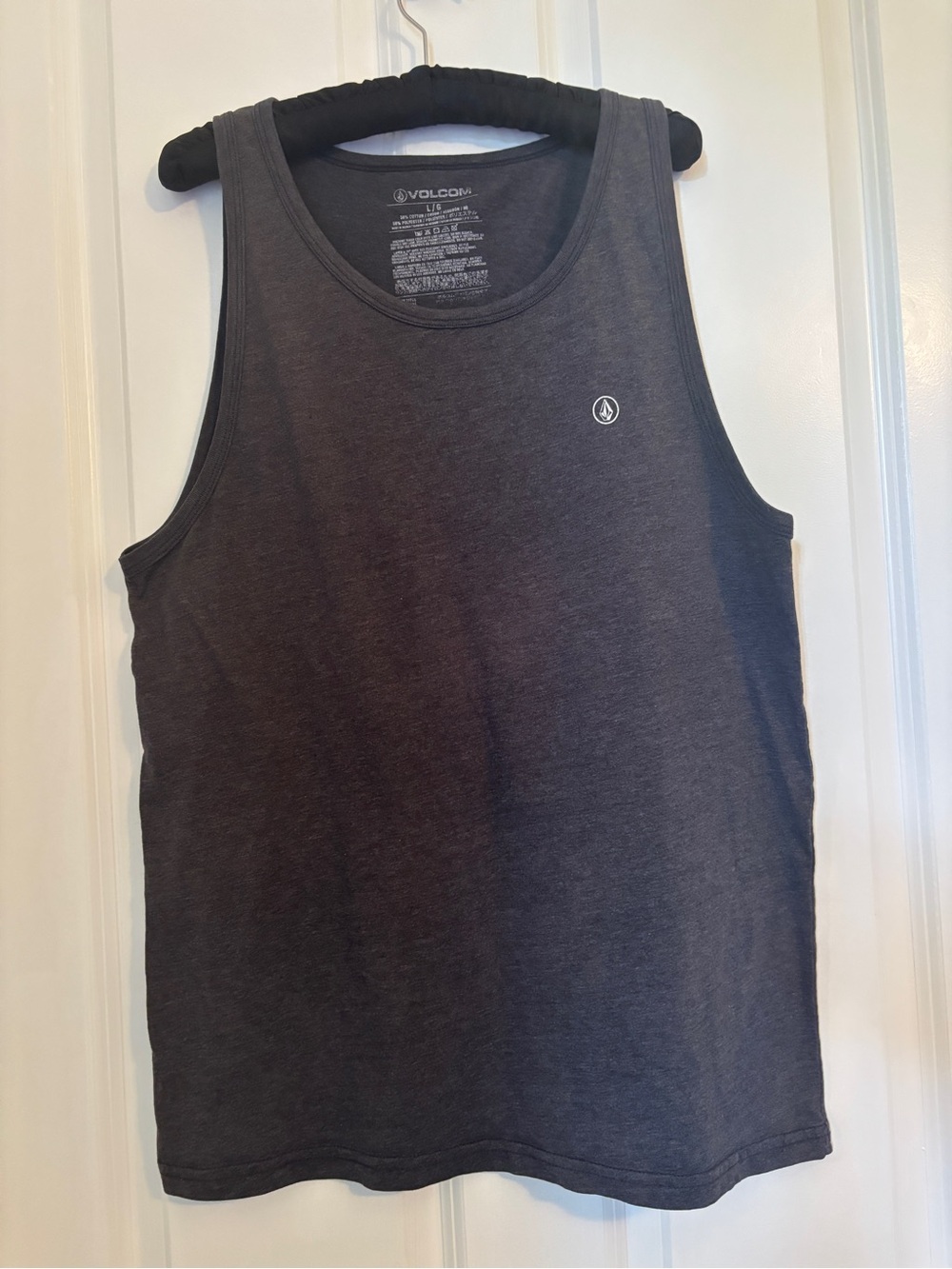 Volcom - Men's Dark Charcoal Gray Tank Top. Size L